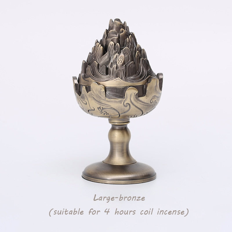 antique gold incense burner