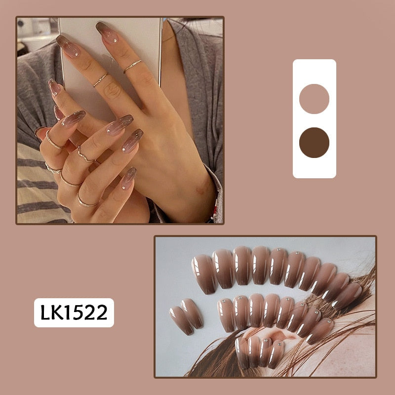 gradient color japanese nails
