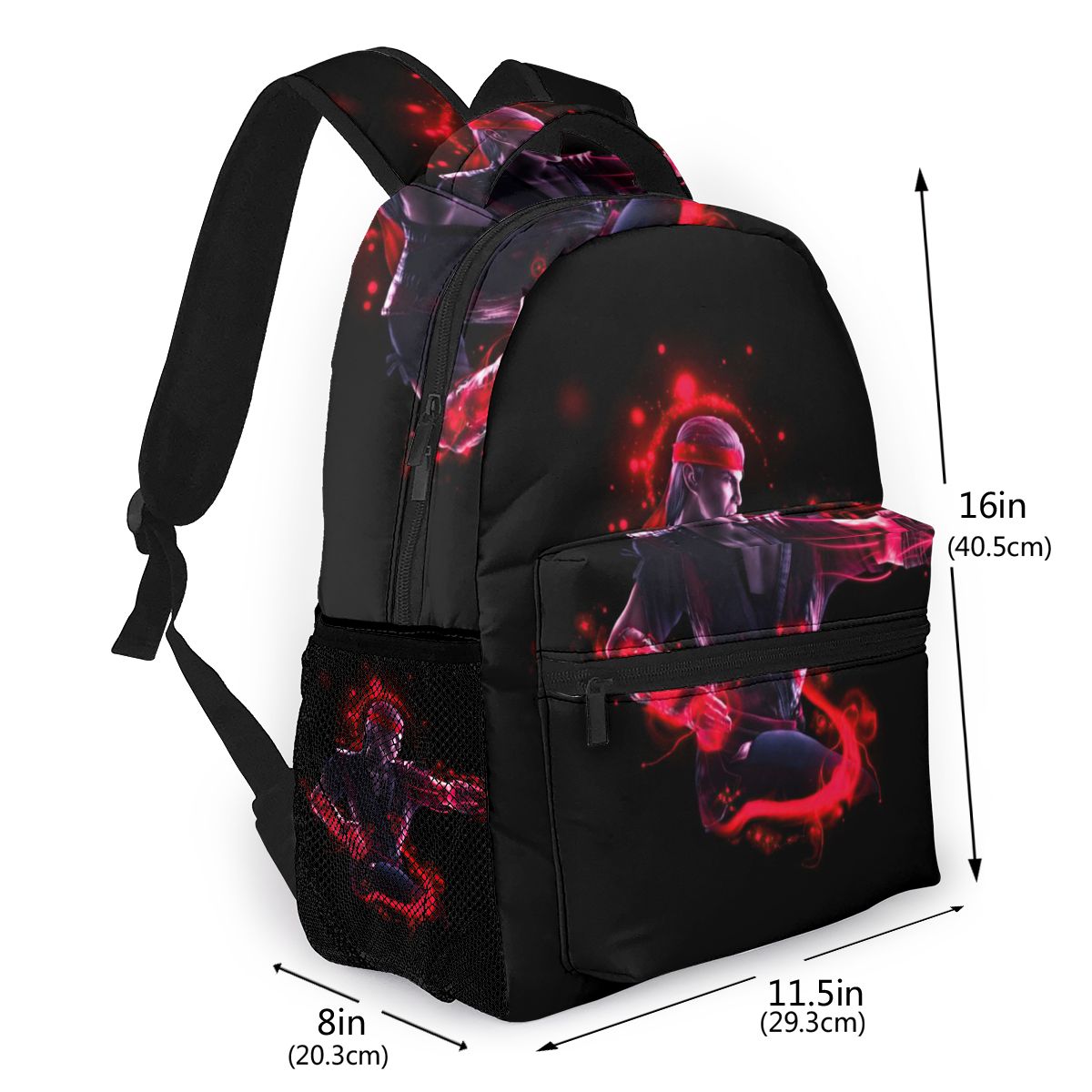mortal combat backpack size