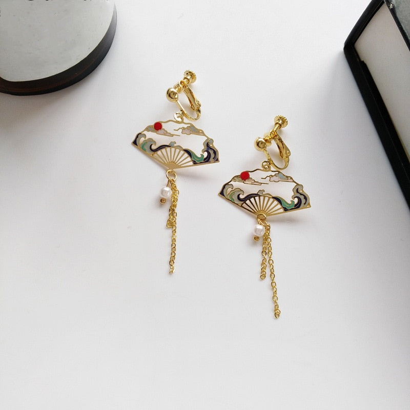 thin tassel earrings