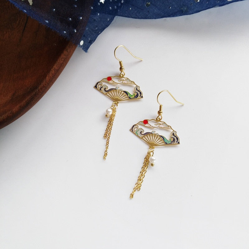 thin tassel earrings