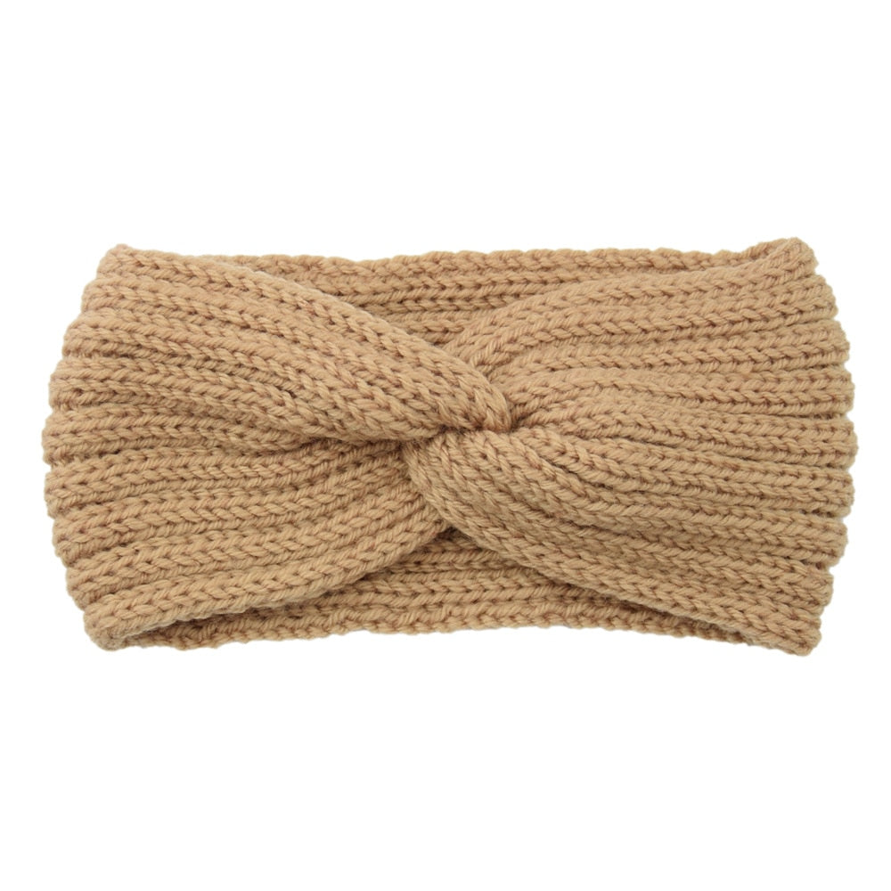knitting cross headband