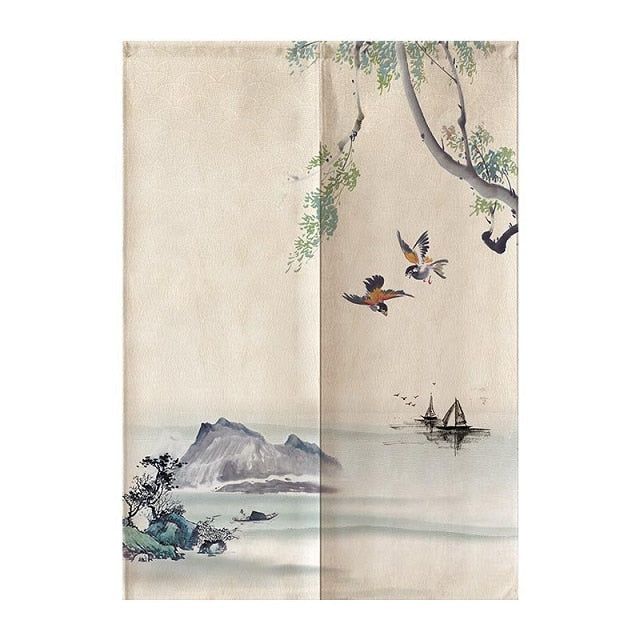 flowers and birds curtain