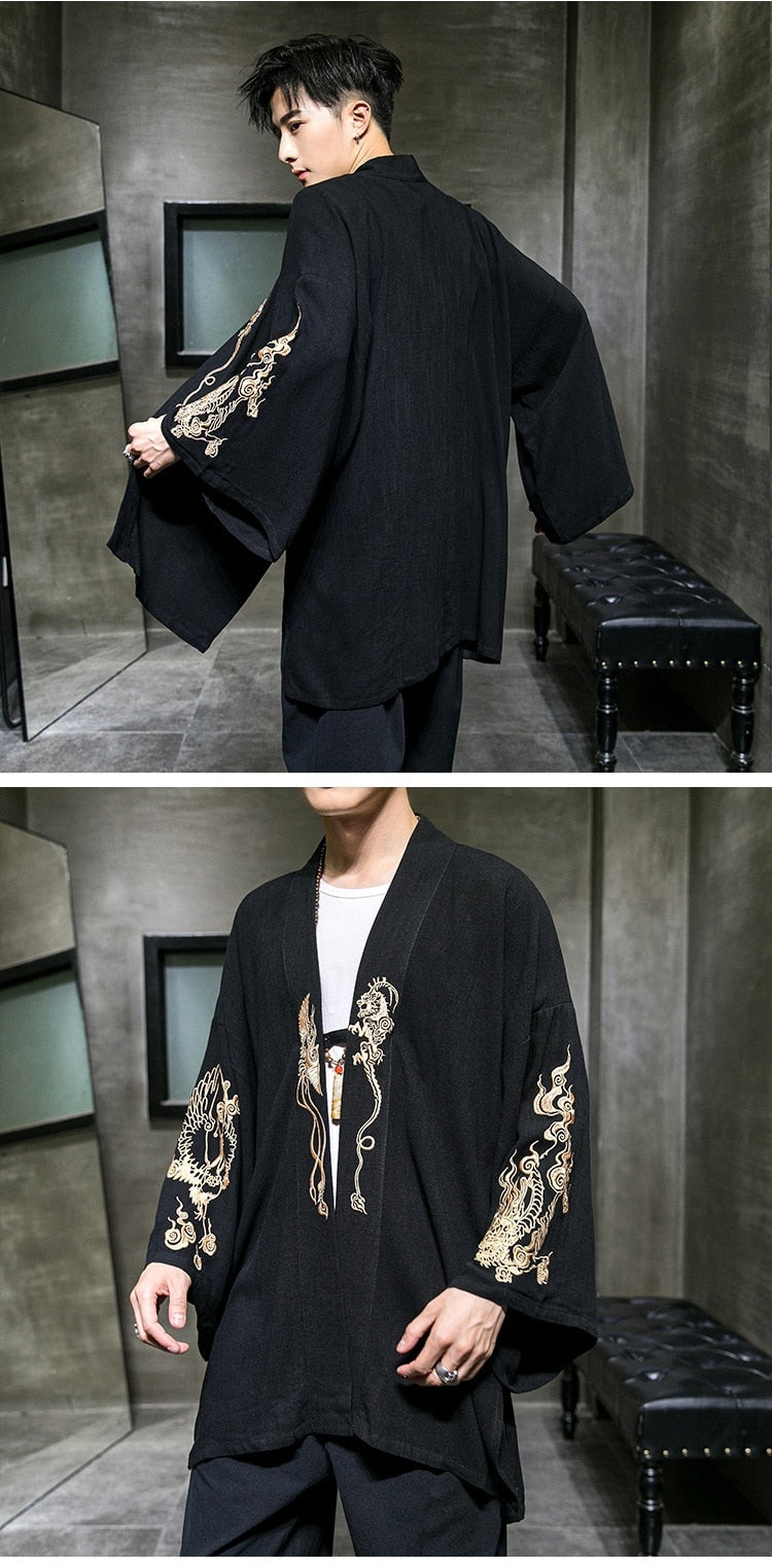 embroided haori jacket