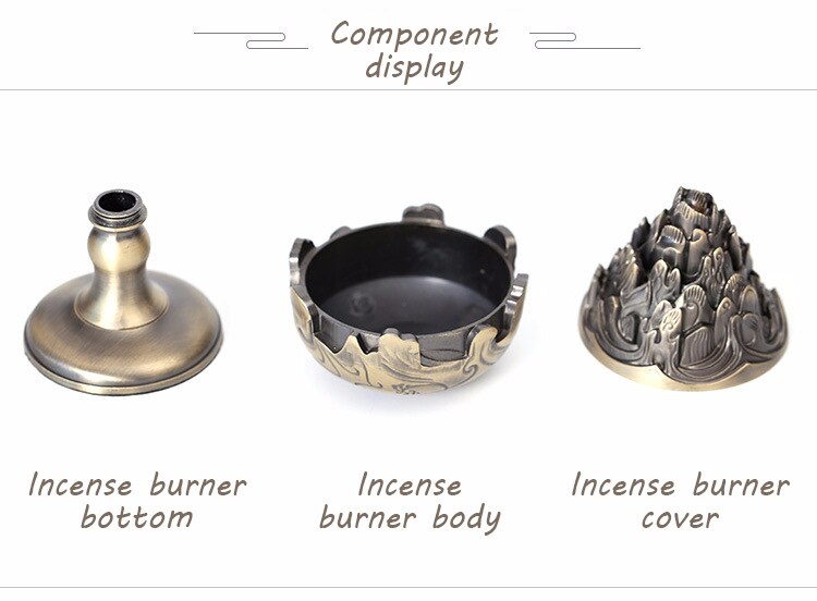 antique gold incense burner