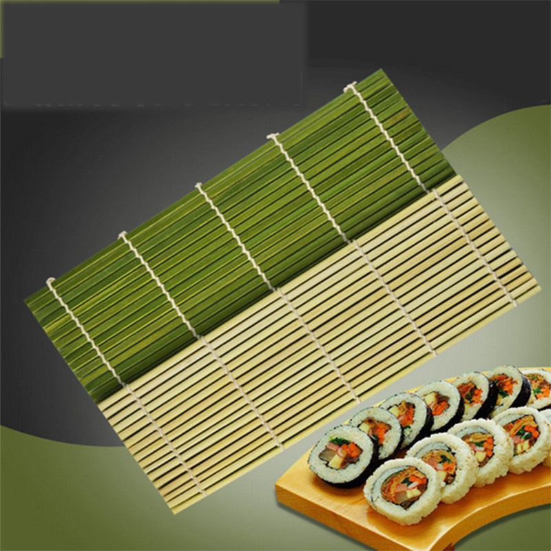 green bamboo folding mat