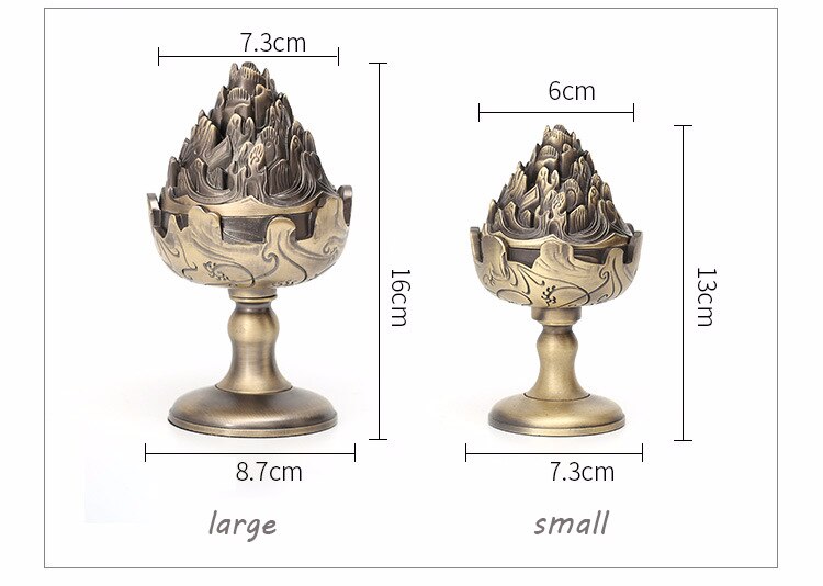 antique gold incense burner