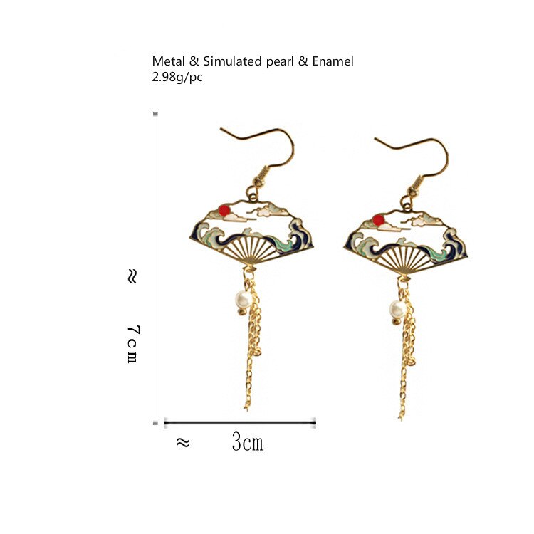 thin tassel earrings size