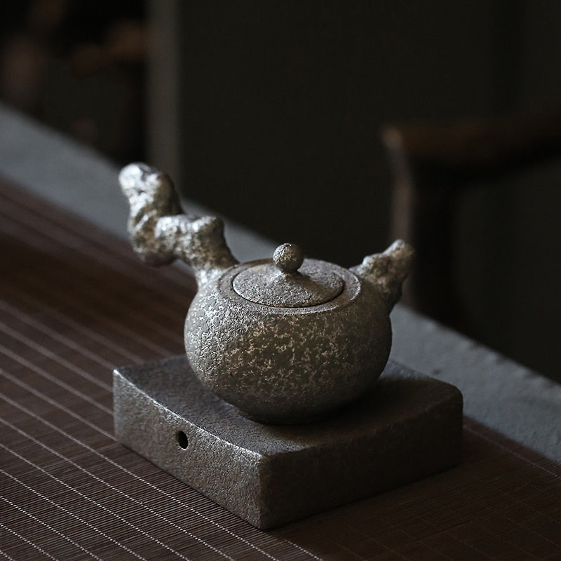 rust glazed tea set