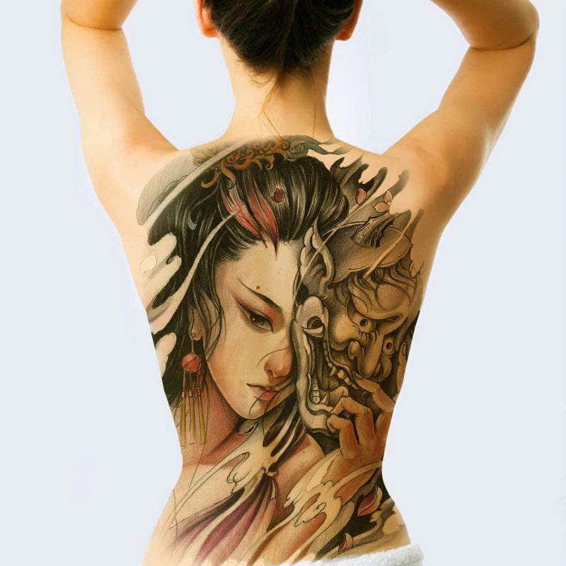 demon mask tattoo