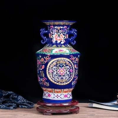 ancient enamel vase