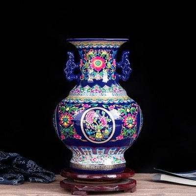ancient enamel vase