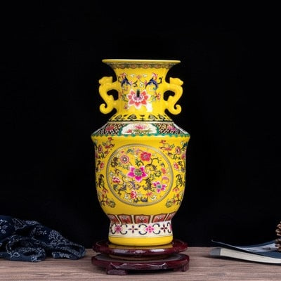 ancient enamel vase