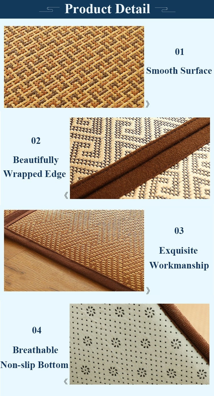 striped soft edge mat