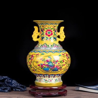 ancient enamel vase