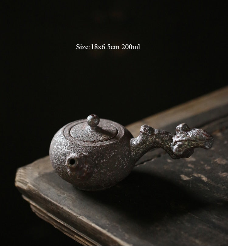 rust glazed tea set
