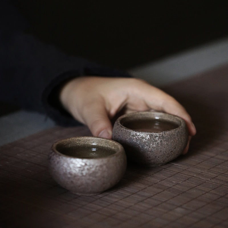 rust glazed tea set