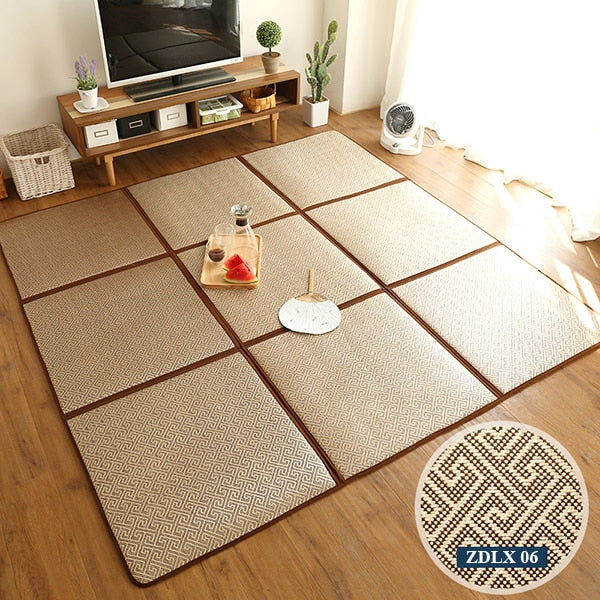 striped soft edge mat