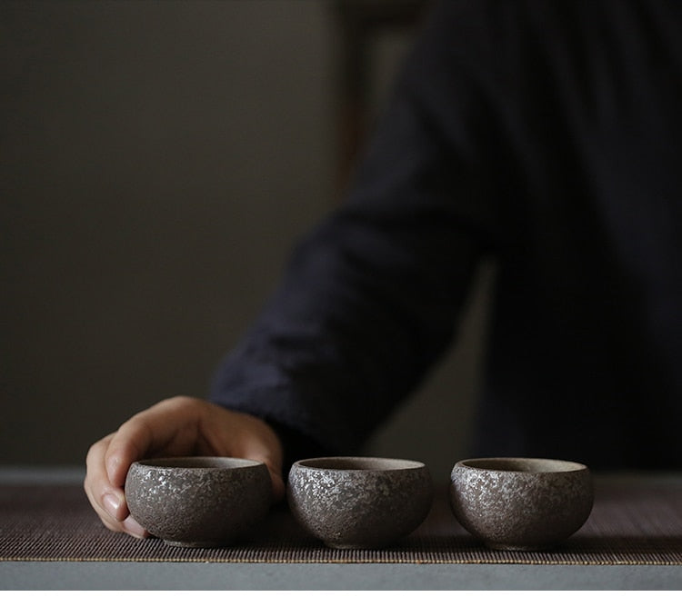 rust glazed tea set