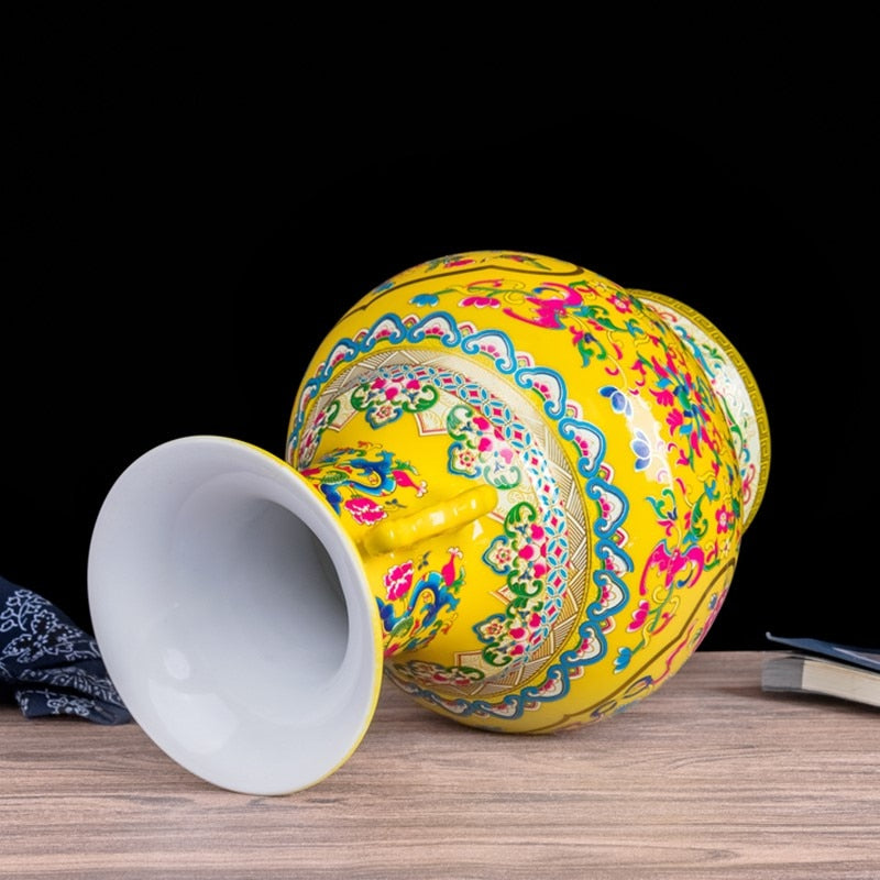 ancient enamel vase