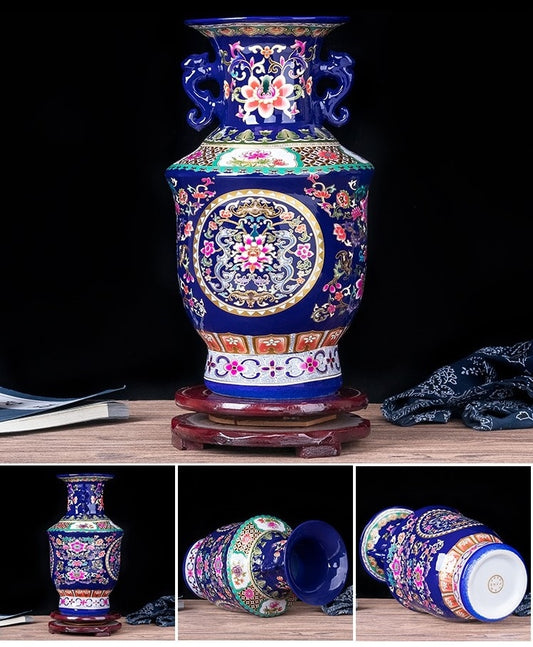 ancient enamel vase