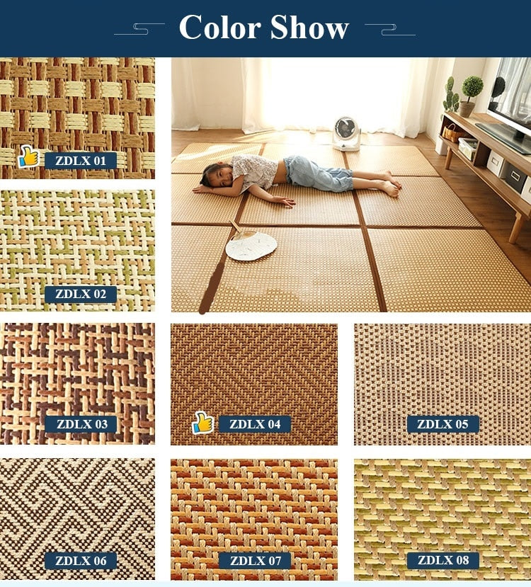 striped soft edge mat