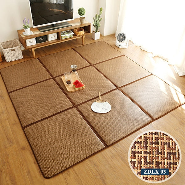 striped soft edge mat