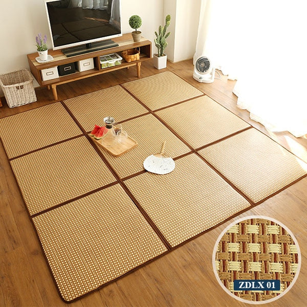 striped soft edge mat