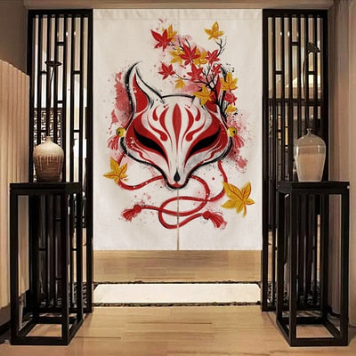 kitsune style japanese curtain