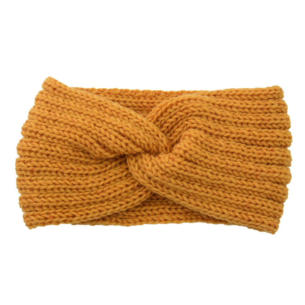 knitting cross headband