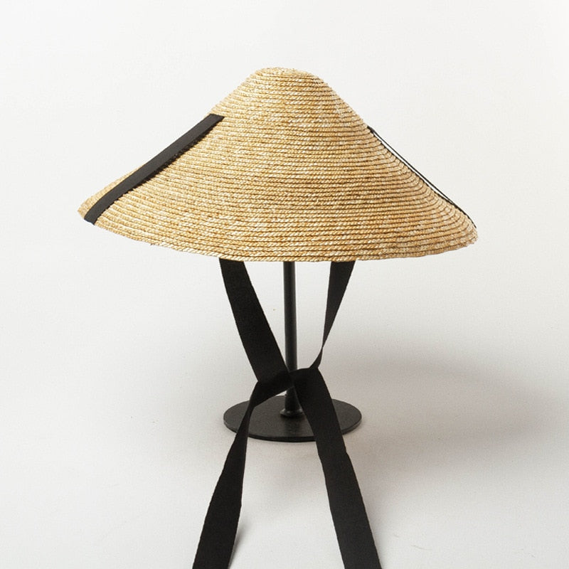 wide brim straw hat