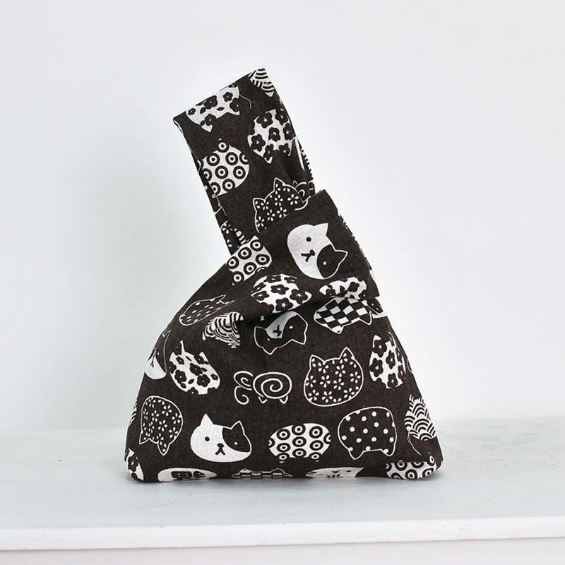 kawai cat knot bag