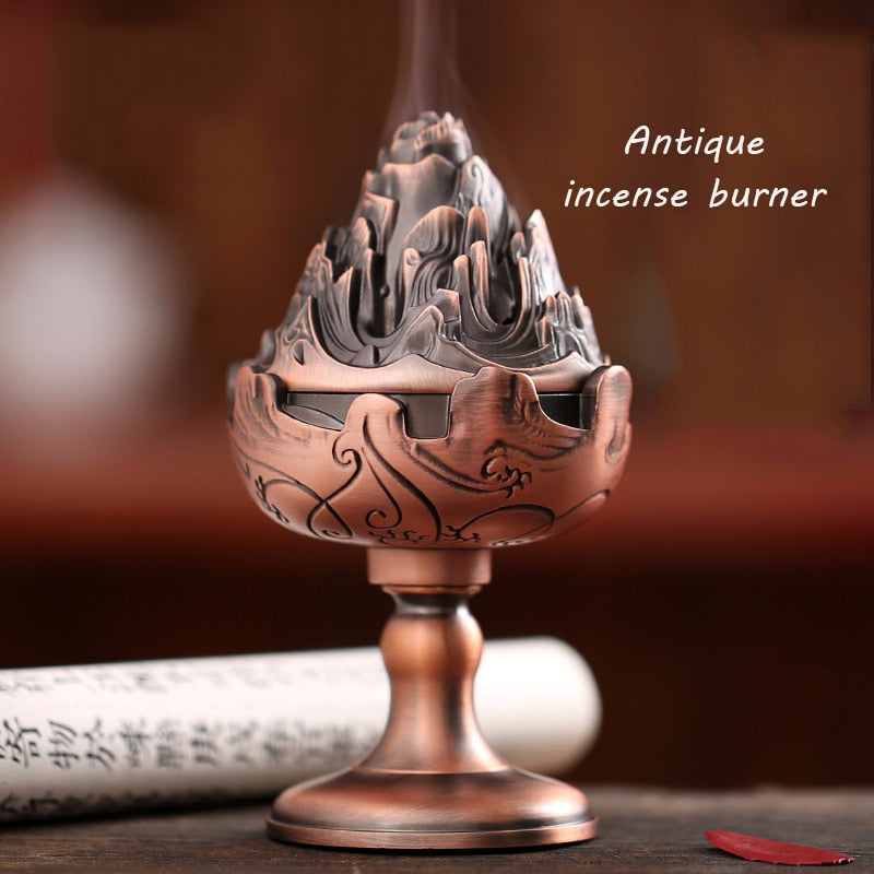 antique gold incense burner