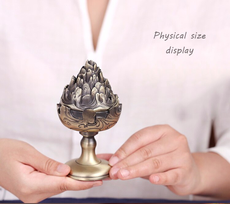 antique gold incense burner