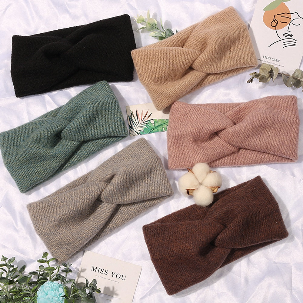 knitting cross headband
