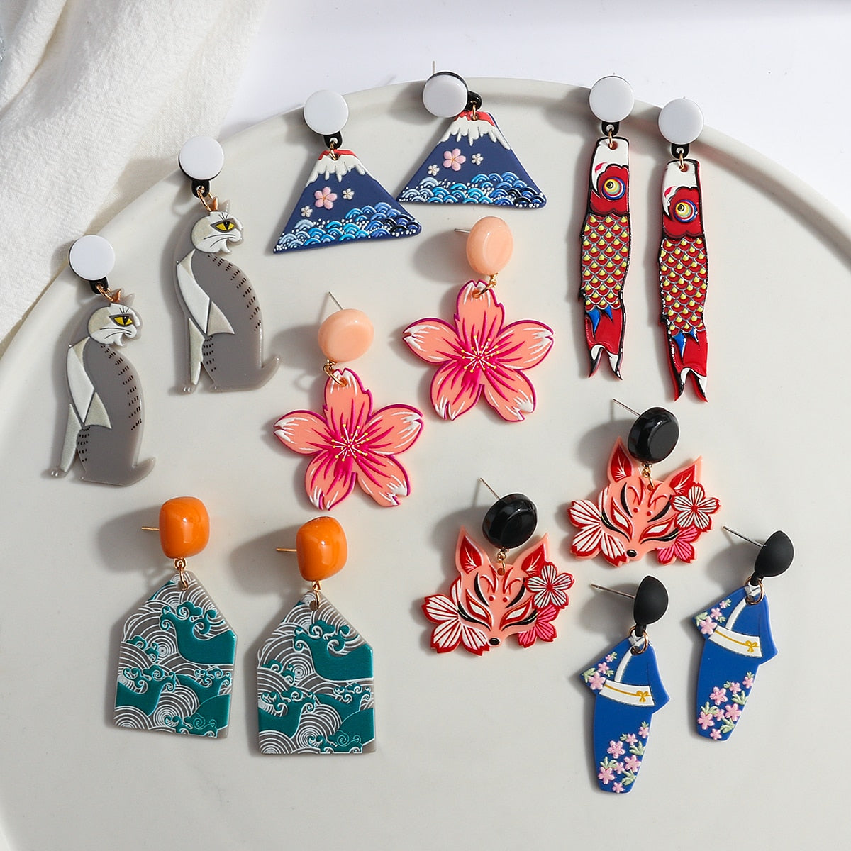 cartoon design earrings