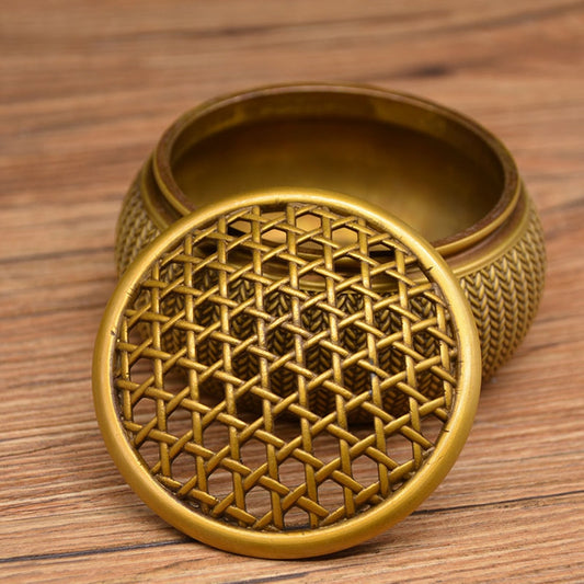 brass grid incense burner