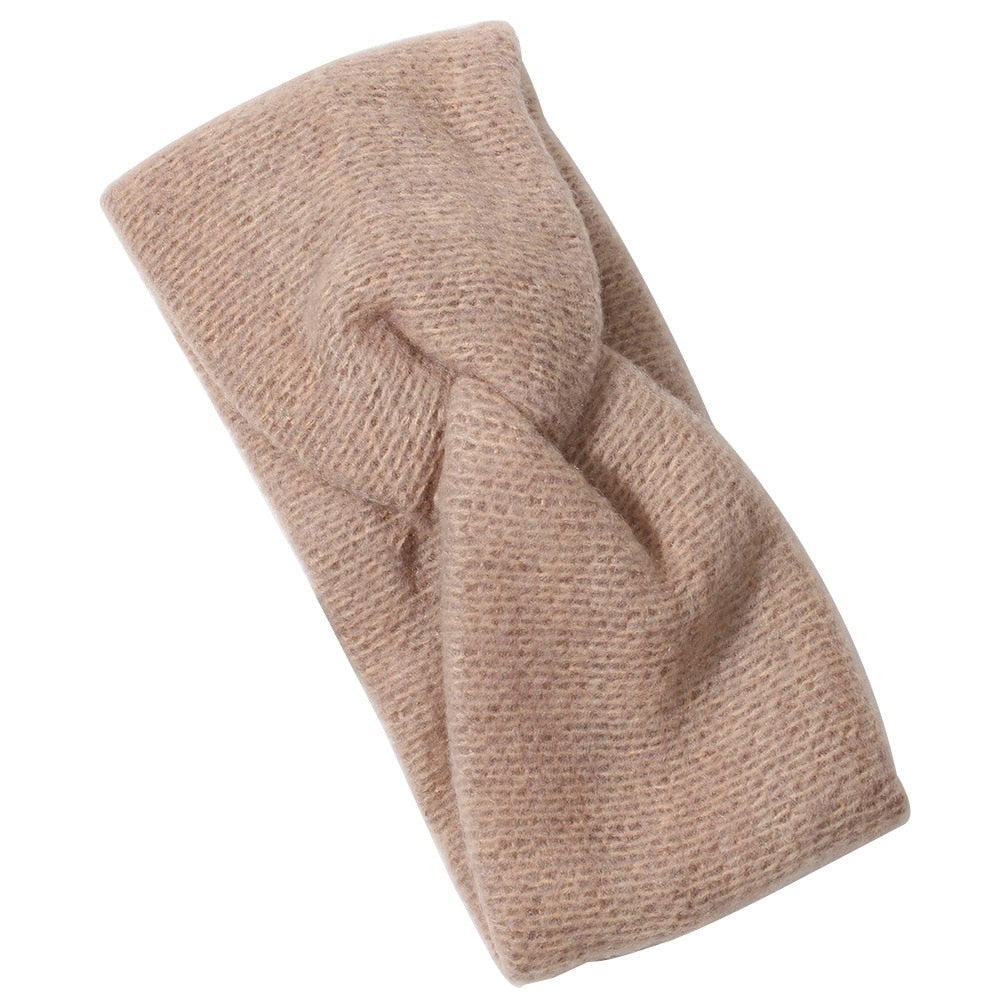 knitting cross headband