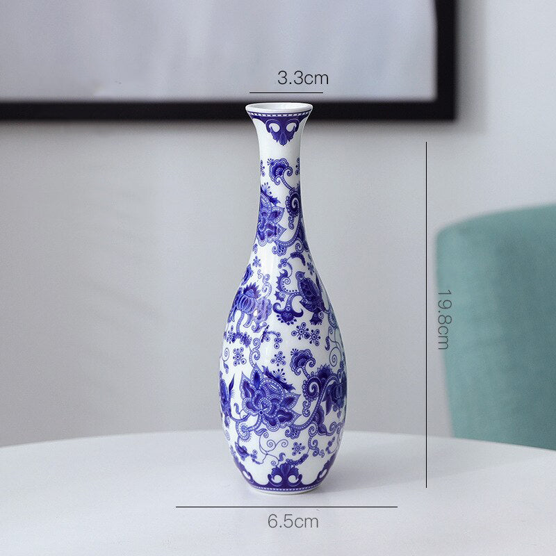 Antique Blue and White Porcelain Vase