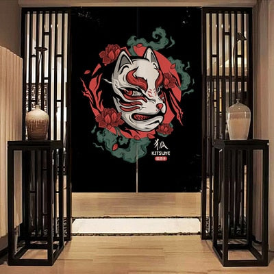 kitsune style japanese curtain