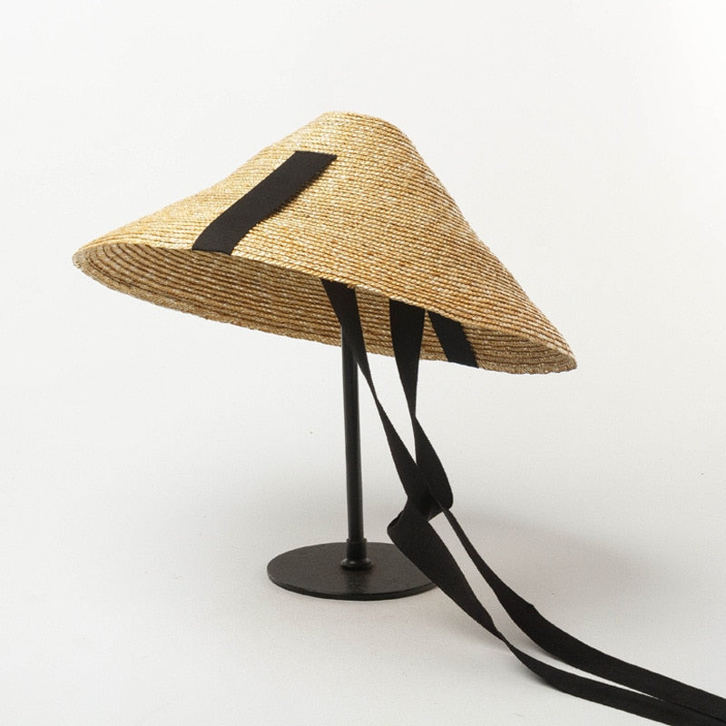wide brim straw hat