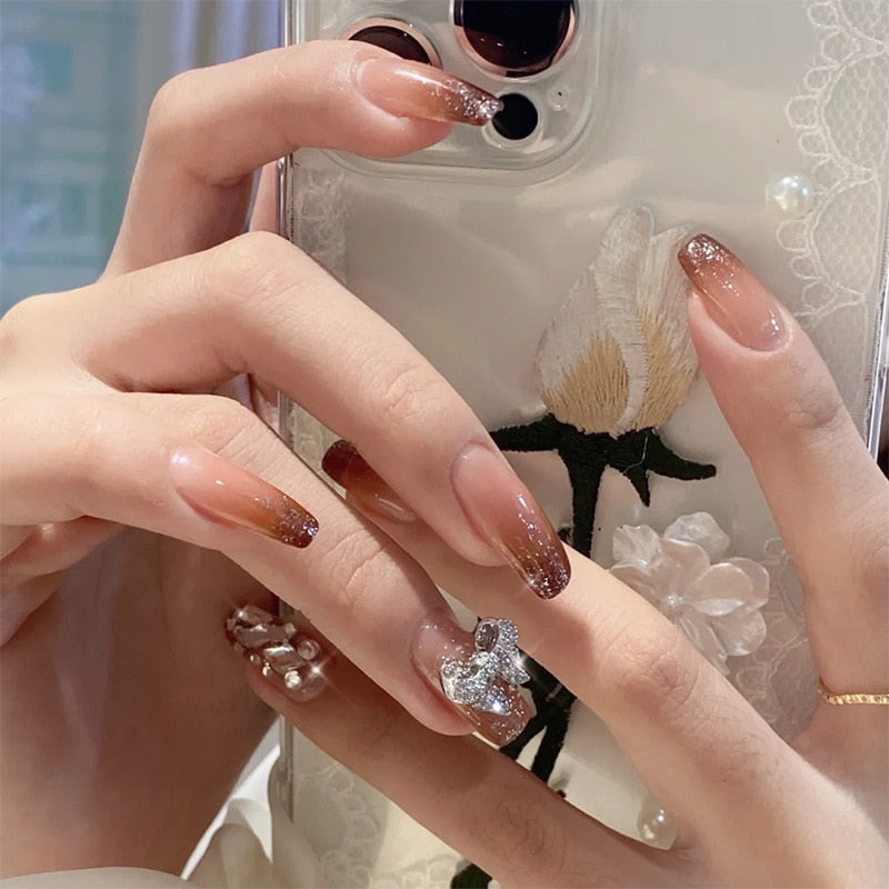 gradient color japanese nails