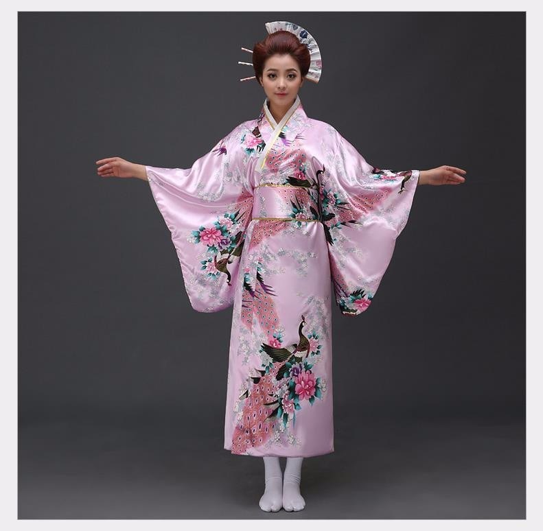pink kimono dress