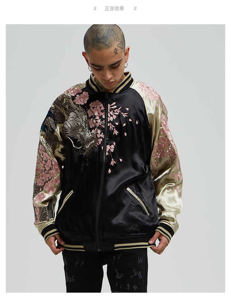 cherry blossoms bomber jacket