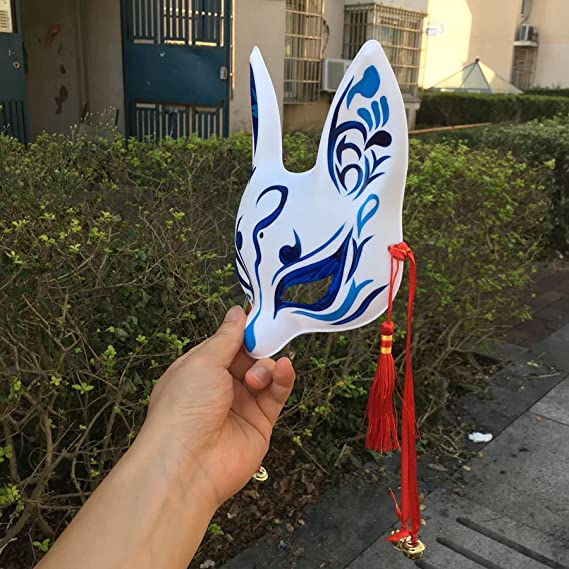 blue rabbit fox mask