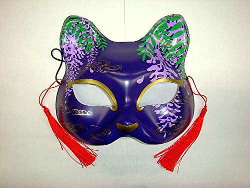 purple kitsune mask