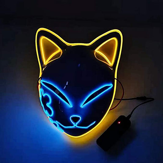 glowing kitsune mask