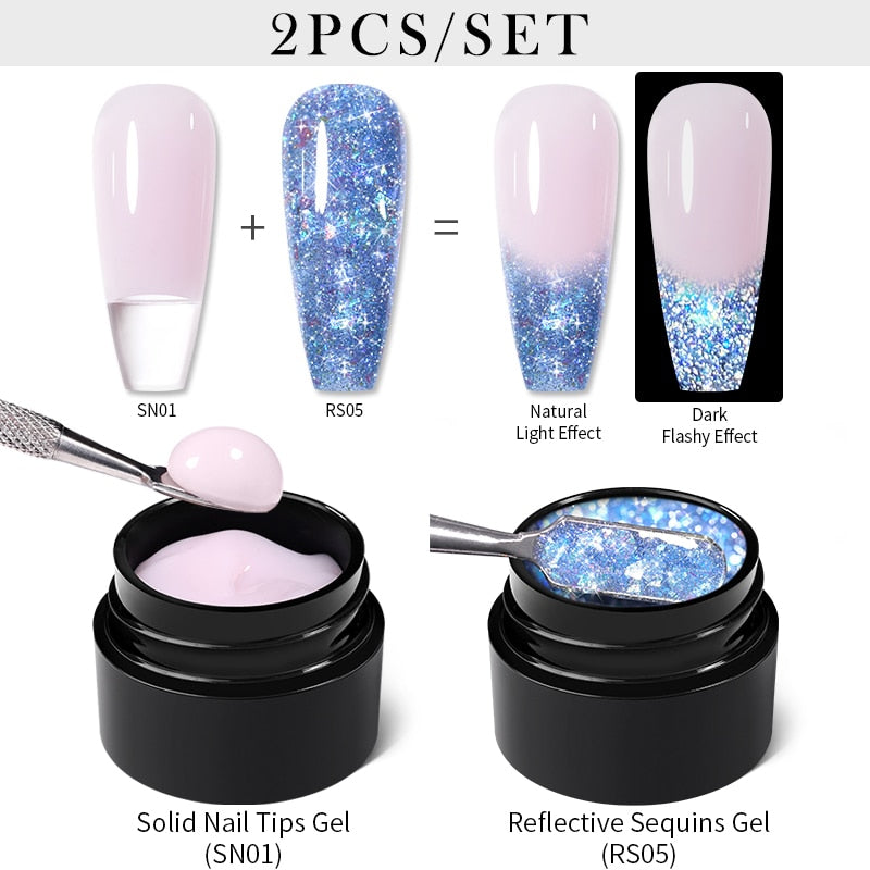sequins japanese nails