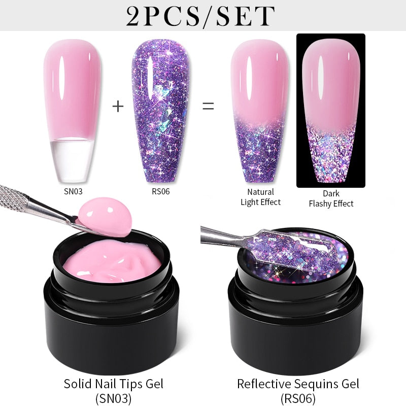 sequins japanese nails