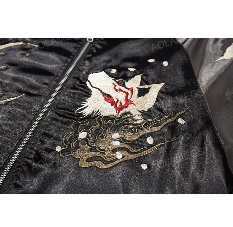 retro splicing bomber jacket